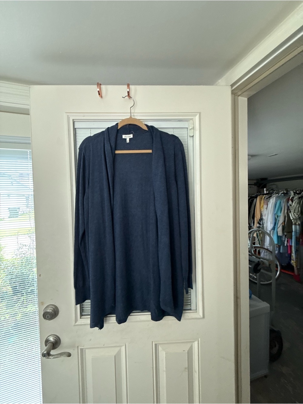 Ella Moss Open-Front Navy Cardigan Sweater
